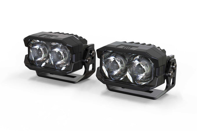 HXB LED Pod <br> 2Banger,Spot,Yellow,Pair