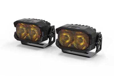HXB LED Pod <br> 2Banger,SAE Wide,Yellow,Pair
