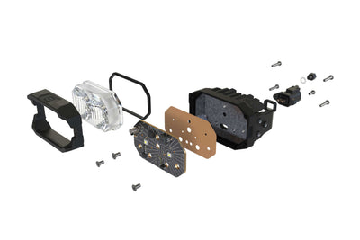 NCS LED Pod <br> 2Banger,SAE Wide,Yellow,Pair