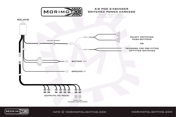 Switched Power Harness <br> 2 or 4Banger Bar (6-8 Pods)