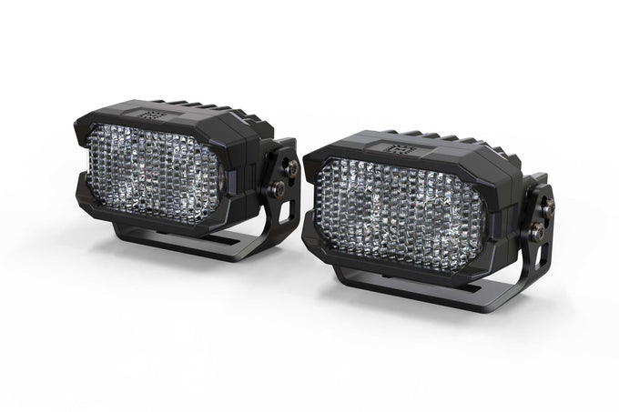 NCS LED Pod <br> 2Banger,Flood,Yellow,Pair