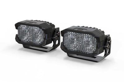 HXB LED Pod <br> 2Banger,Flood,Yellow,Pair