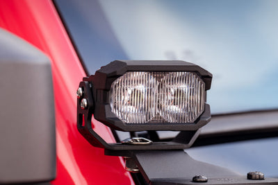 HXB LED Pod <br> 2Banger,Flood,Yellow,Pair