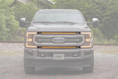 XBG LED DRL Grille Inserts Amber <br> 20-22 Ford Super Duty Platinum