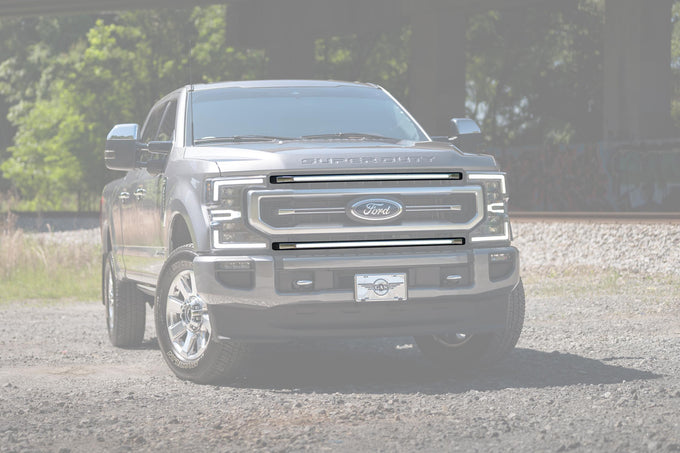 XBG LED DRL Grille Inserts White <br> 20-22 Ford Super Duty Platinum