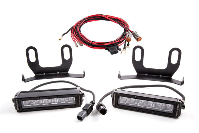 SS6 LED Lightbar Kit, White Wide <br>13-18 Dodge Ram Standard