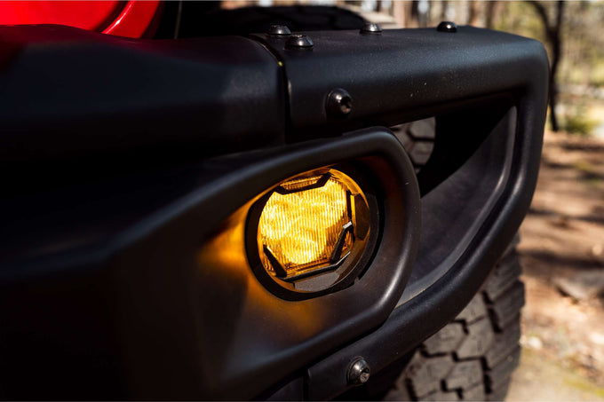 4Banger Fog Light Kit Yellow <br> 17+ Jeep Wrangler JL / 20+ Gladlator JT