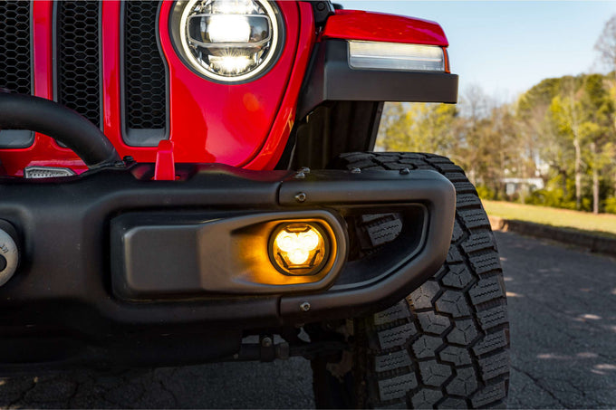 4Banger Fog Light Kit Yellow <br> 17+ Jeep Wrangler JL / 20+ Gladlator JT