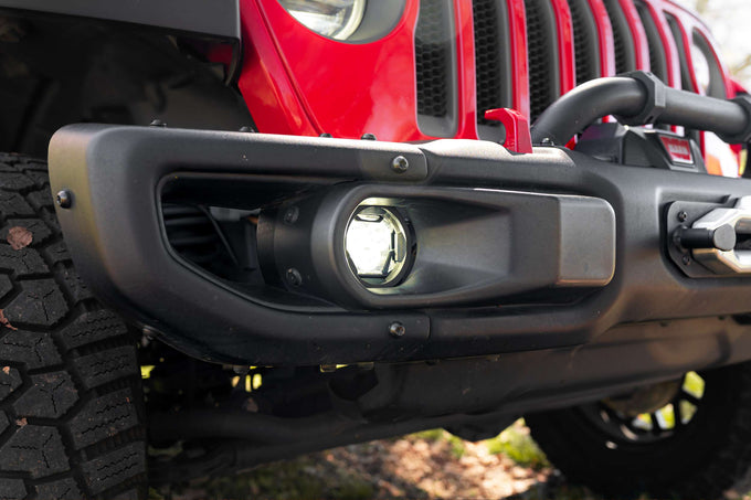 4Banger Fog Light Kit White <br> 17+ Jeep Wrangler JL / 20+ Gladlator JT