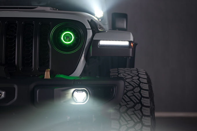4Banger Fog Light Kit White <br> 17+ Jeep Wrangler JL / 20+ Gladlator JT