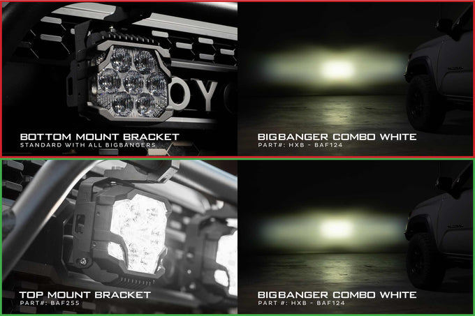 BigBanger Light Pods Top Mount Brackets <br>20-25 Jeep Gladiator