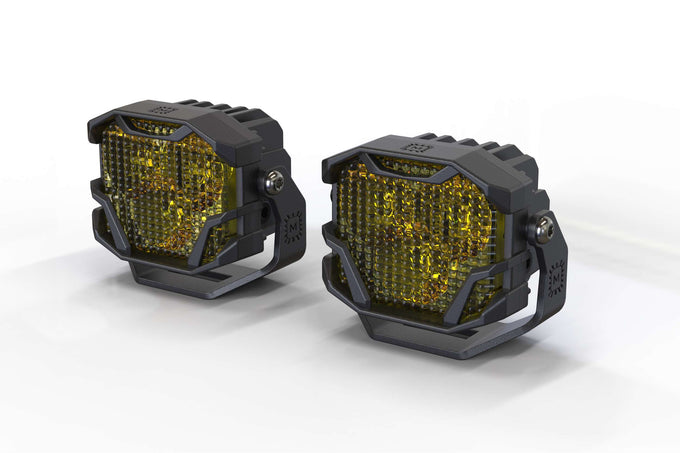 NCS LED Pods <br> 4Banger,Flood,Yellow,Set