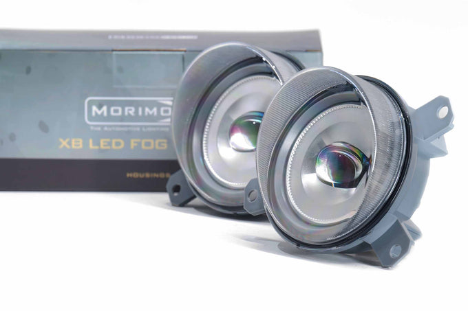 Pair XB LED Fog Lights Chrome <br> 95-98 Ferrari 355 / 94-96 Ferrari F512M