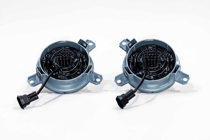 Pair XB LED Fog Lights Chrome <br> 95-98 Ferrari 355 / 94-96 Ferrari F512M