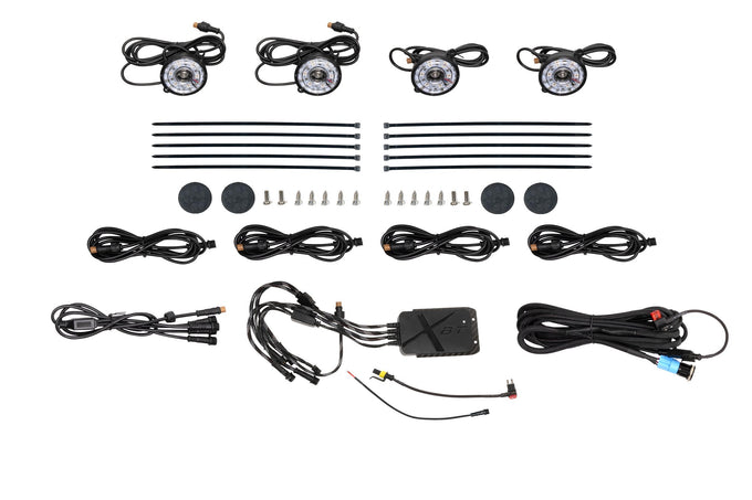 Rock Light Kit 4 Pack <br>RGB LED