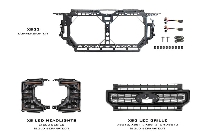XBG Grilles Facelift Bracket <br>17-19 Ford Super Duty
