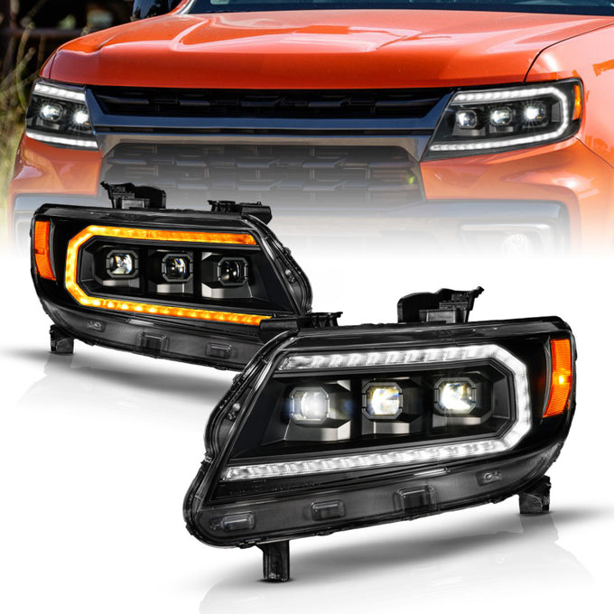 Black Housing LED DRL Projector Headlight<br> 15-22 Chevy Colorado