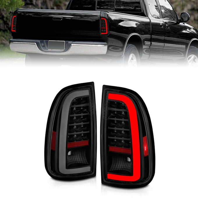 Black Housing Smoke Lens LED Taillights <br> 00-06 Toyota Tundra