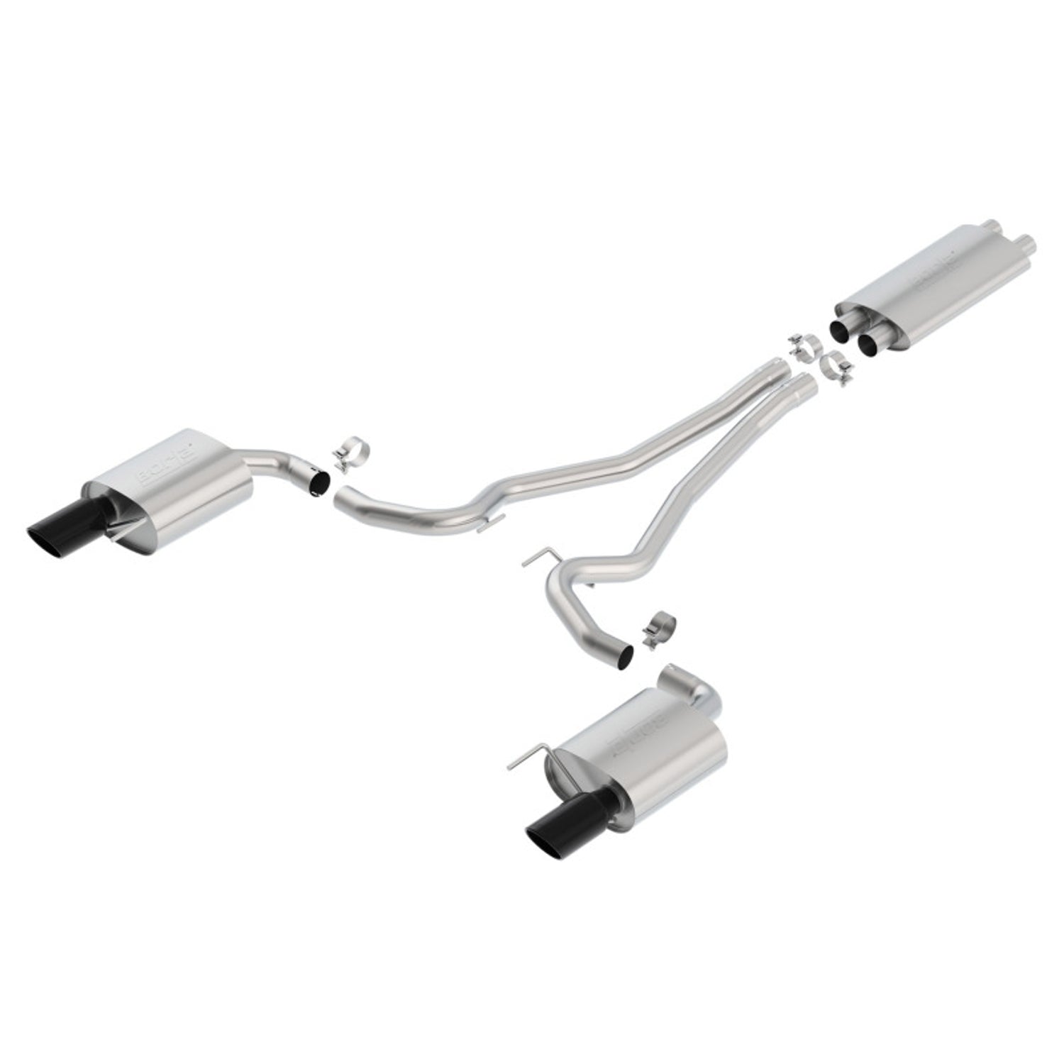 Touring Cat-Back Exhaust System <br> 15-17 Ford Mustang 5L V8