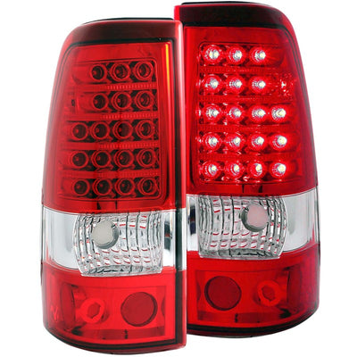 Red/Clear LED Taillights <br> 03-06 Chevy Silverado 1500 2500 3500