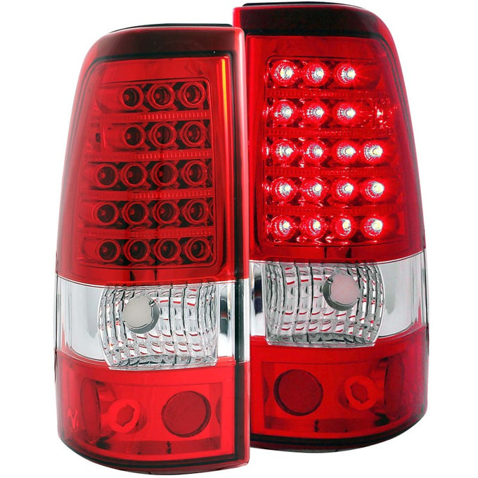 Red/Clear LED Taillights <br> 03-06 Chevy Silverado 1500 2500 3500