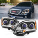 Chrome Amber Crystal Headlights <br> 07-08 GMC Acadia