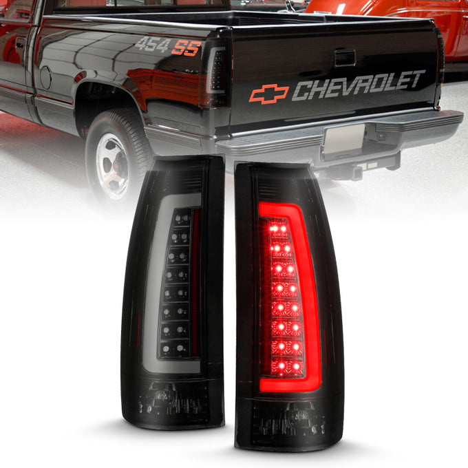 Black Housing Smoke Lens LED Taillights <br> 99-00 Cadillac Escalade