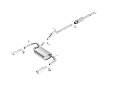 Touring Cat-Back Exhaust System <br> 12-17 Jeep Wrangler 3.6L V6 4-Door