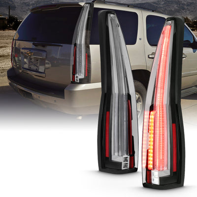Red/Clear LED Taillights <br> 07-14 Chevy Tahoe Suburban