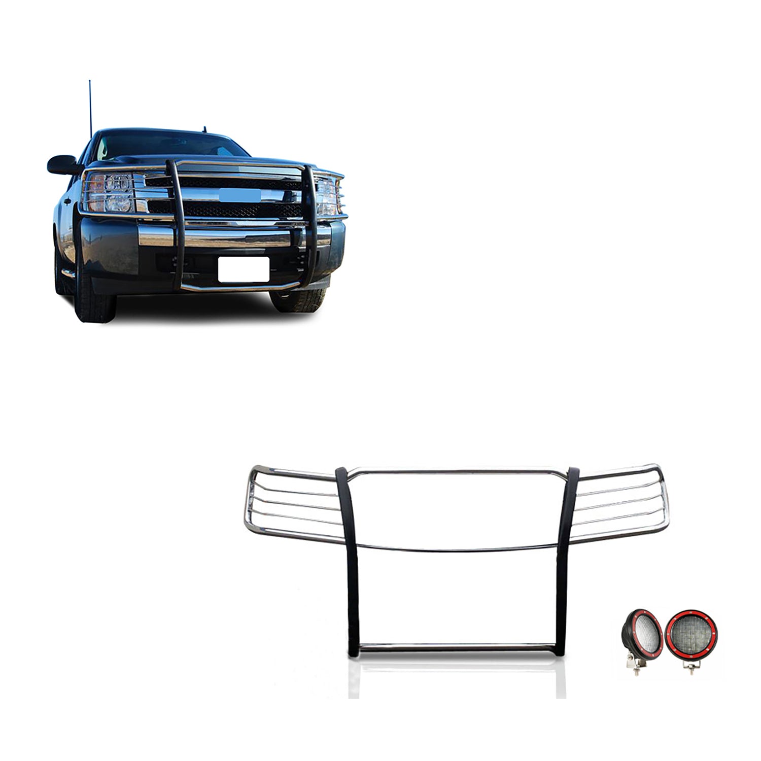 Grille Guard Kit <br>07-13 Chevy Silverado 1500