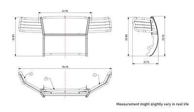 Grille Guard Kit <br>07-13 Chevy Avalanche, 07-14 Suburban 1500, Tahoe
