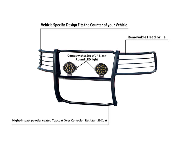 Grille Guard Kit <br>07-13 Chevy Avalanche, 07-14 Suburban 1500, Tahoe