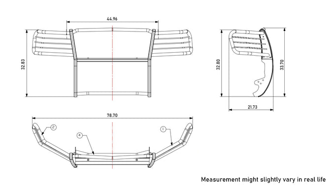 Grille Guard Kit <br>07-13 Chevy Avalanche, 07-14 Suburban 1500, Tahoe