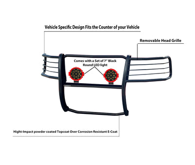 Grille Guard Kit <br>07-13 Chevy Avalanche, 07-14 Suburban 1500, Tahoe
