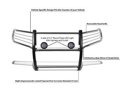 Grille Guard Kit <br>07-13 Chevy Avalanche, 07-14 Suburban 1500, Tahoe