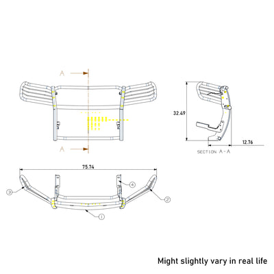 Grille Guard Kit <br>11-21 Jeep Grand Cherokee