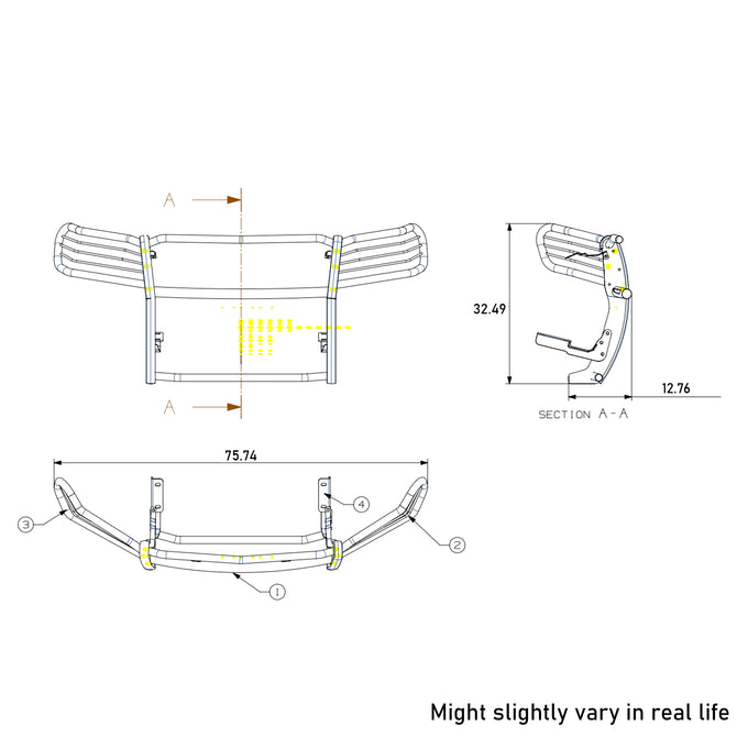 Grille Guard Kit <br>11-21 Jeep Grand Cherokee