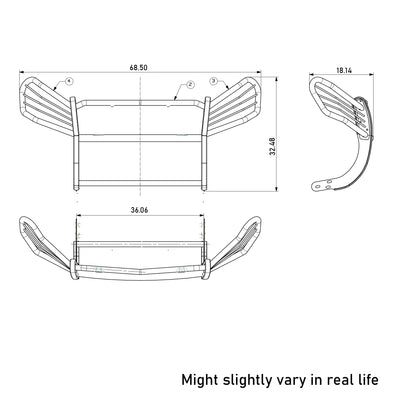 Grille Guard Kit <br>06-18 Toyota RAV4