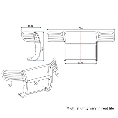 Grille Guard Kit <br>05-15 Toyota Tacoma
