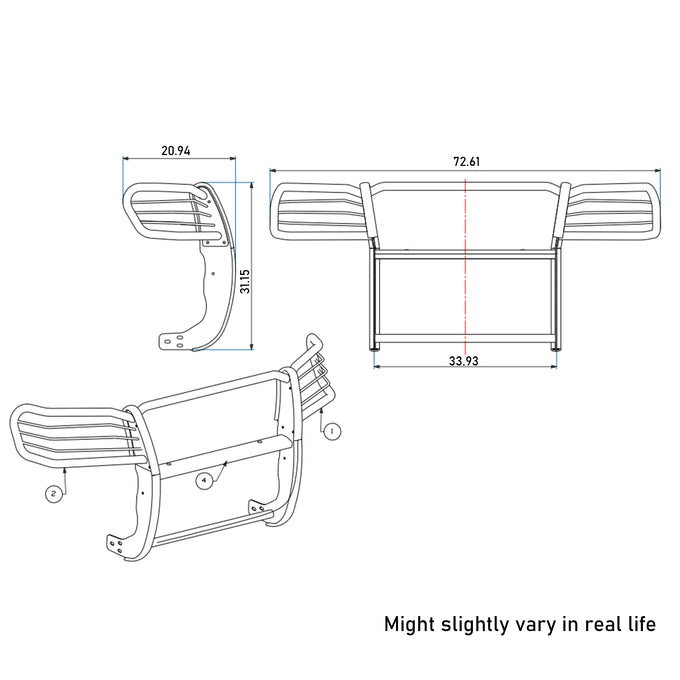 Grille Guard Kit <br>05-15 Toyota Tacoma