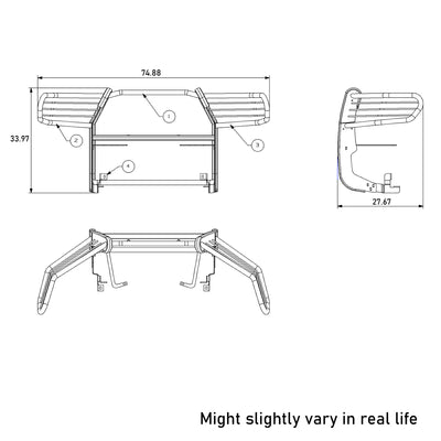 Grille Guard Kit <br>16-23 Toyota Tacoma