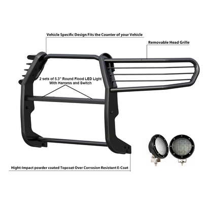 Grille Guard Kit <br>08-22 Toyota Sequoia, 07-21 Tundra