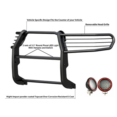 Grille Guard Kit <br>08-22 Toyota Sequoia, 07-21 Tundra