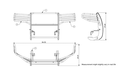 Grille Guard Kit <br>08-22 Toyota Sequoia, 07-21 Tundra