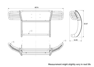 Grille Guard Kit <br>05-15 Nissan Xterra