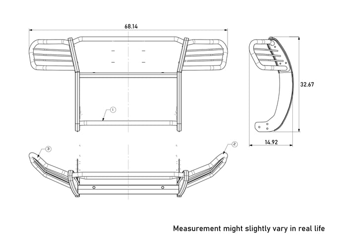 Grille Guard Kit <br>05-15 Nissan Xterra