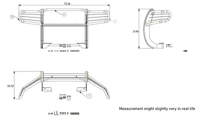 Grille Guard Kit <br>06-14 Honda Ridgeline