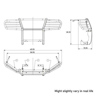 Grille Guard Kit <br>03-08 Honda Element