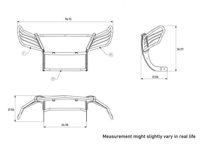Grille Guard Kit <br>07-09 Dodge sprinter, Freightliner 2500, 3500