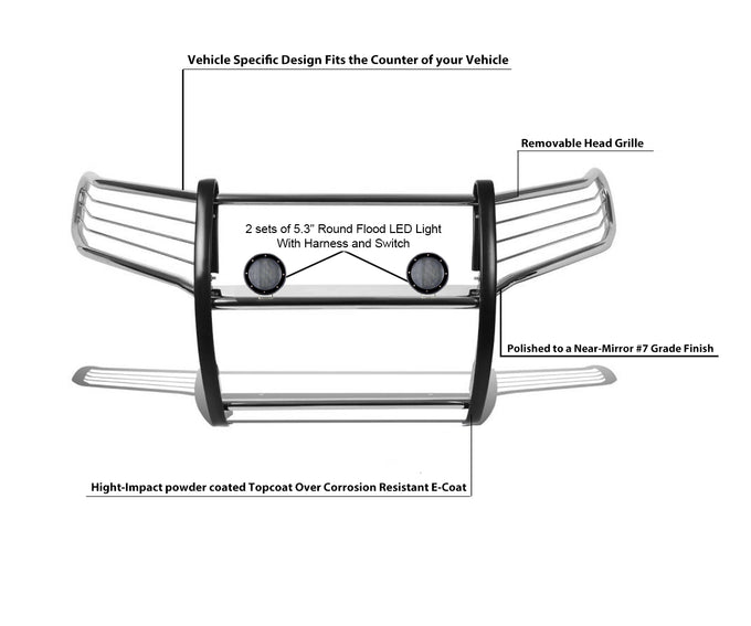 Grille Guard Kit <br>07-09 Dodge sprinter, Freightliner 2500, 3500